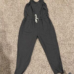 Zella Charcoal Jumpsuit with Drawstring